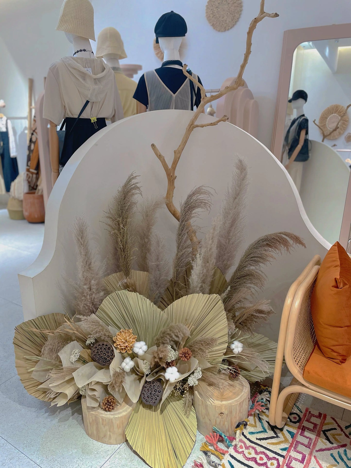 Dried Floral Installations Rosy Isle