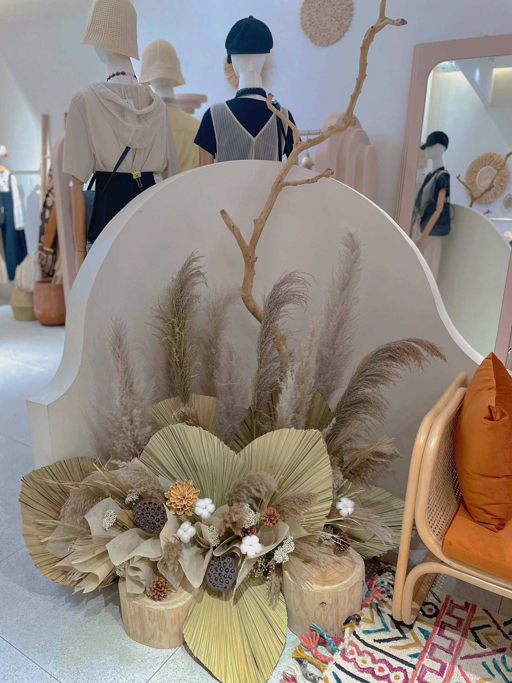 Dried Floral Installations Rosy Isle